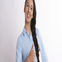 happy customer portrait